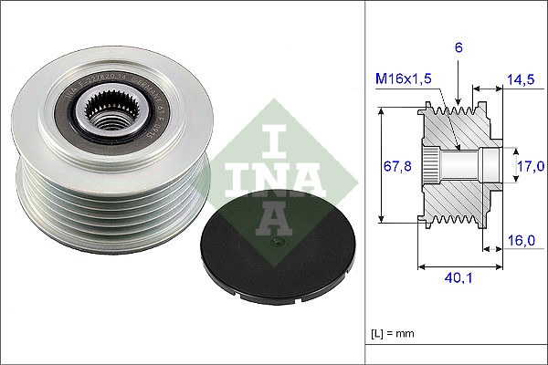Sprzęgło alternatora INA 535 0047 10