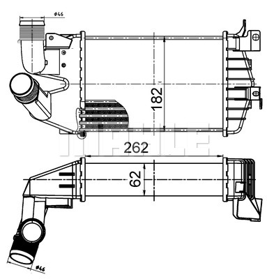 Chłodnica powietrza intercooler MAHLE CI 510 000S