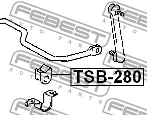 Guma stabilizatora FEBEST TSB-280