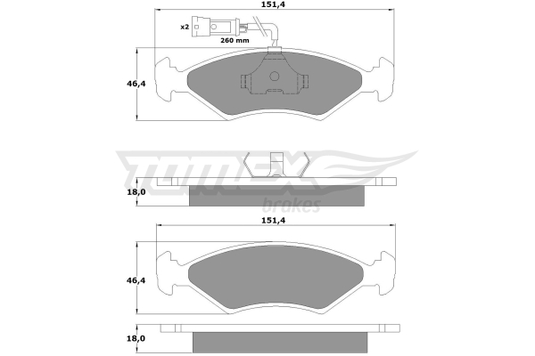 Klocki hamulcowe TOMEX BRAKES TX 10-281
