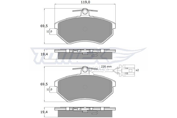 Klocki hamulcowe TOMEX BRAKES TX 12-04