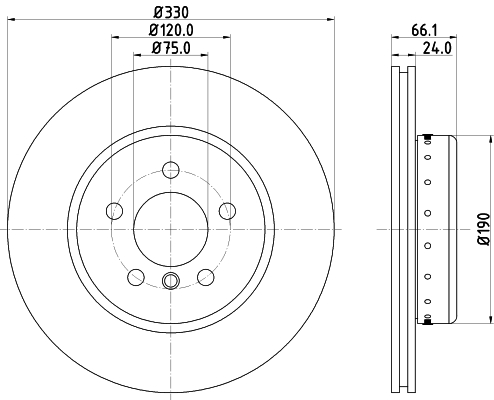 Tarcza hamulcowa HELLA PAGID 8DD 355 120-661