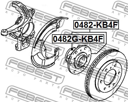 Piasta koła FEBEST 0482G-KB4F
