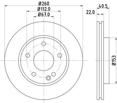 Tarcza hamulcowa HELLA 8DD 355 105-991