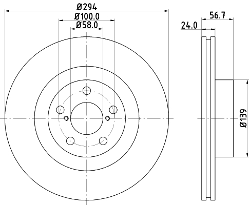 Tarcza hamulcowa HELLA 8DD 355 112-051