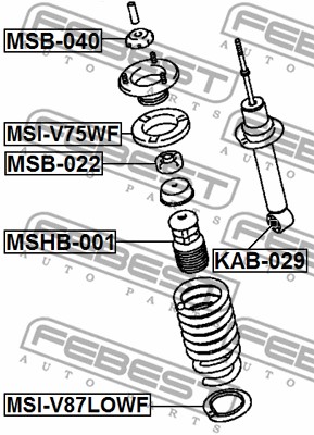 Sprężyna talerzowa FEBEST MSI-V87LOWF