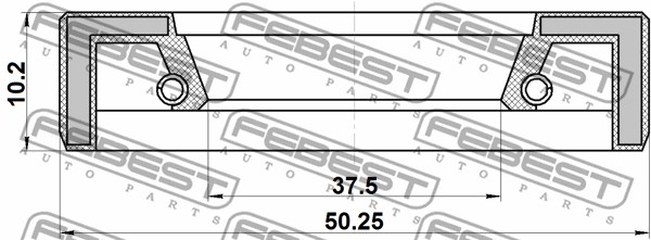 Pierścień uszczelniający półosi FEBEST 95FAY-39501012X