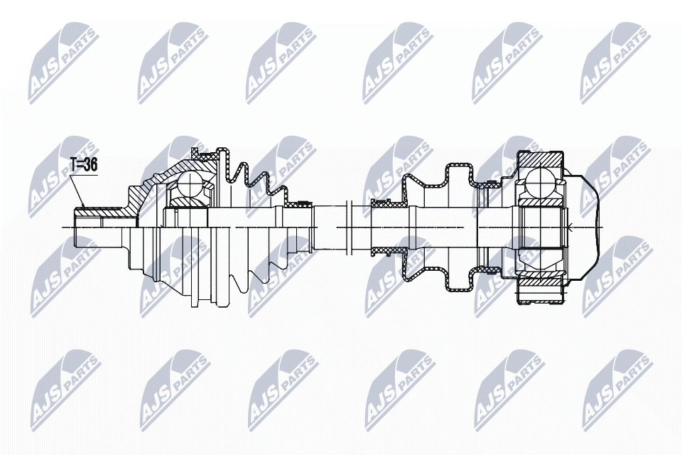 Wał napędowy NTY NPW-VW-194