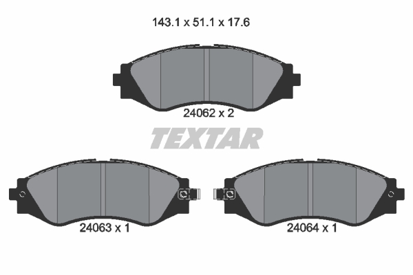 Klocki hamulcowe TEXTAR 2406201