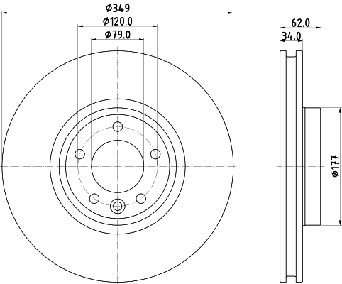 Tarcza hamulcowa HELLA 8DD 355 132-551