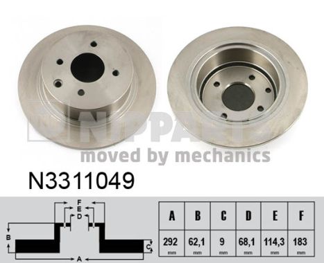 Tarcza hamulcowa NIPPARTS N3311049