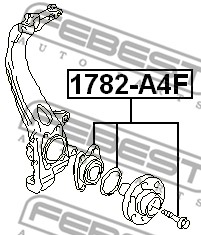 Piasta koła FEBEST 1782-A4F