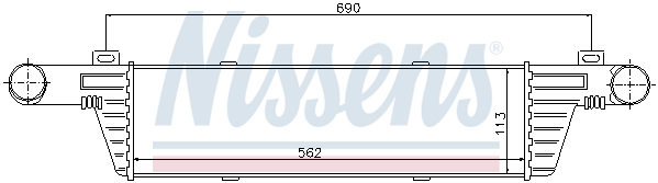 Chłodnica powietrza intercooler NISSENS 96860