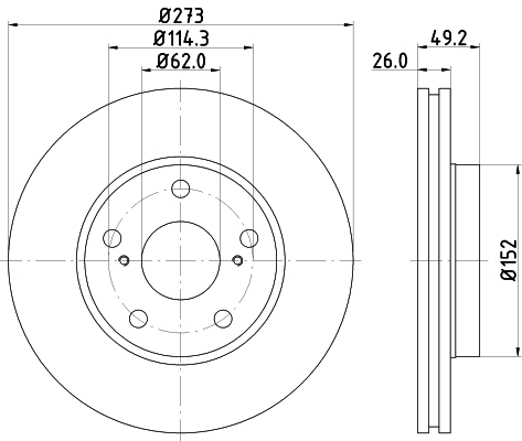 Tarcza hamulcowa HELLA 8DD 355 118-951