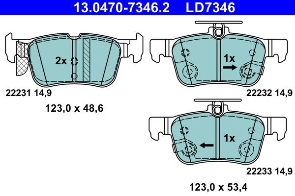 Klocki hamulcowe ATE 13.0470-7346.2