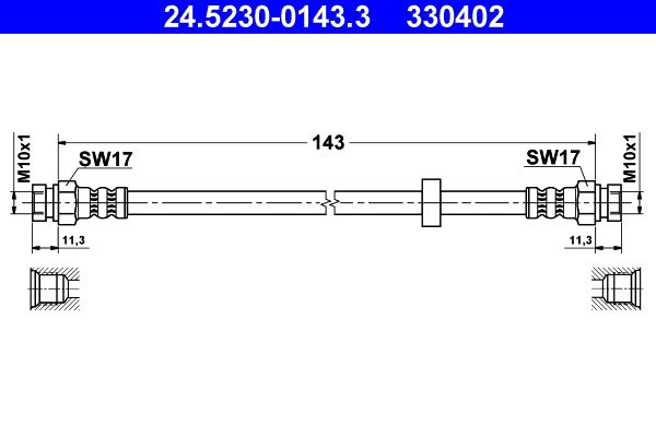 Przewód hamulcowy elastyczny ATE 24.5230-0143.3