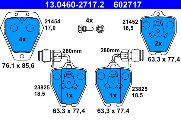 Klocki hamulcowe ATE 13.0460-2717.2
