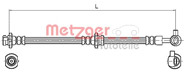 Przewód hamulcowy elastyczny METZGER 4110132