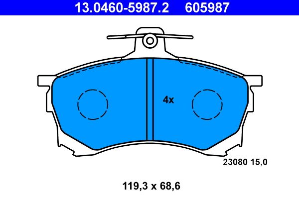 Klocki hamulcowe ATE 13.0460-5987.2