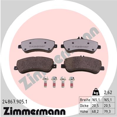 Klocki hamulcowe ZIMMERMANN 24867.905.1