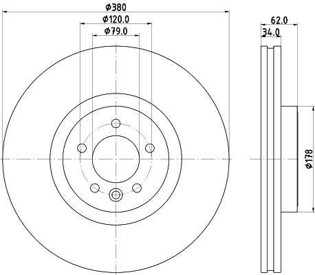 Tarcza hamulcowa HELLA 8DD 355 132-951