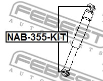 Tuleja montażowa amortyzatora FEBEST NAB-355-KIT