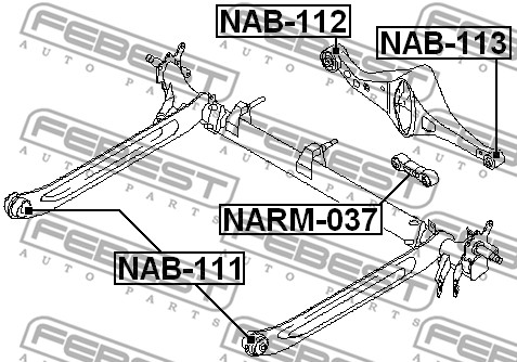 Łożyskowanie  korpusu osi FEBEST NAB-111