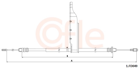 Cięgło, hamulec postojowy COFLE 92.1.FD049