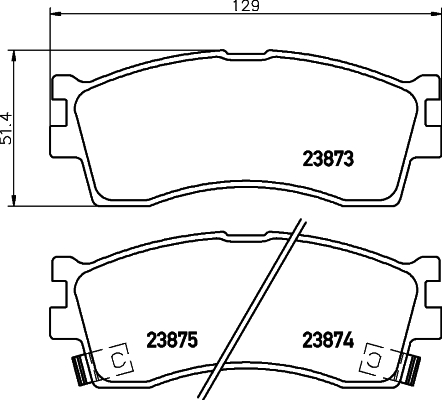 Klocki hamulcowe HELLA 8DB 355 010-251