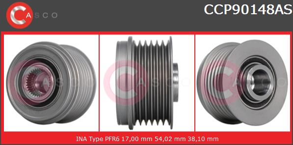 Koło pasowe alternatora CASCO CCP90148AS