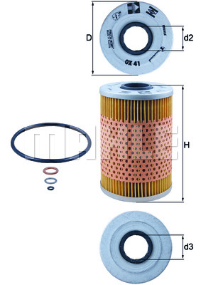 Filtr oleju KNECHT OX 41D
