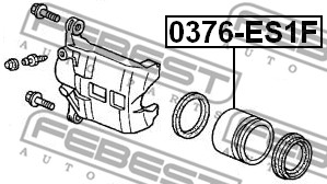 Tłoczek zacisku hamulcowego FEBEST 0376-ES1F