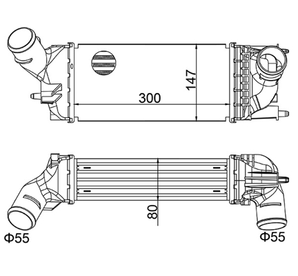 Chłodnica powietrza intercooler HART 630 295
