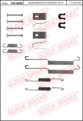 Zestaw dodatków do szczęk hamulcowych QUICK BRAKE 105-0668