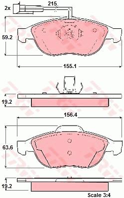 Klocki hamulcowe TRW GDB1337