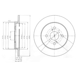 Tarcza hamulcowa DELPHI BG4055