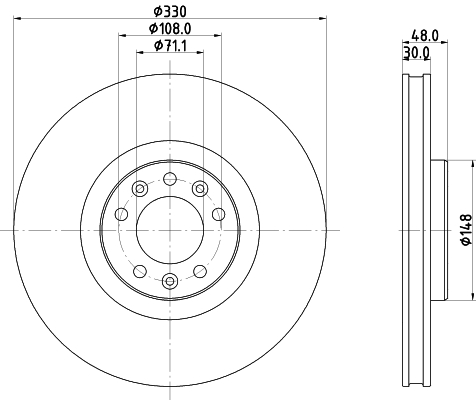 Tarcza hamulcowa HELLA PAGID 8DD 355 125-331