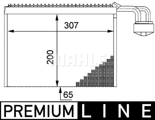 Parownik klimatyzacji MAHLE AE 63 000P