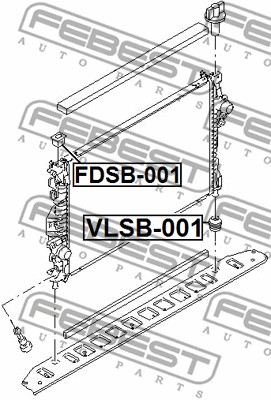 Poduszka chłodnicy FEBEST VLSB-001