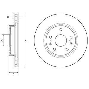 Tarcza hamulcowa DELPHI BG4764C