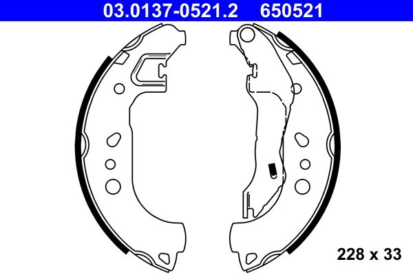 Szczęki hamulcowe ATE 03.0137-0521.2