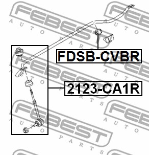 Guma stabilizatora FEBEST FDSB-CBVR
