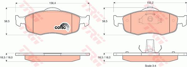 Klocki hamulcowe TRW GDB1107