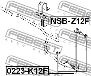 Guma stabilizatora FEBEST NSB-Z12F