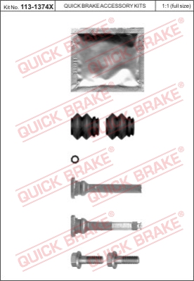 Zestaw tulei prowadzących zacisk hamulca QUICK BRAKE 113-1374X