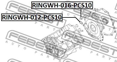 Uszczelka króćca układu chłodzenia FEBEST RINGWH-016-PCS10