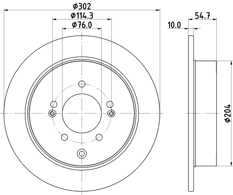 Tarcza hamulcowa HELLA 8DD 355 126-911