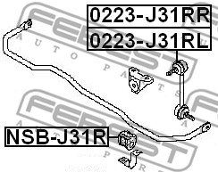 Łącznik stabilizatora FEBEST 0223-J31RL