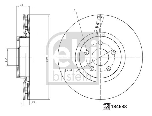 Tarcza hamulcowa FEBI BILSTEIN 184688