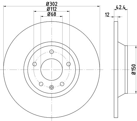 Tarcza hamulcowa HELLA 8DD 355 129-341